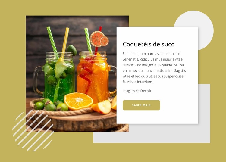 Coquetéis de suco Template Joomla