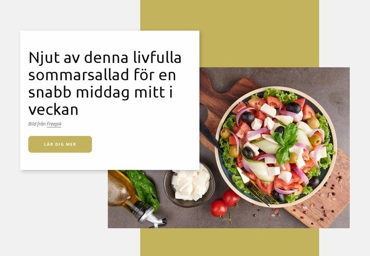 Livlig sommarsallad Hemsidedesign