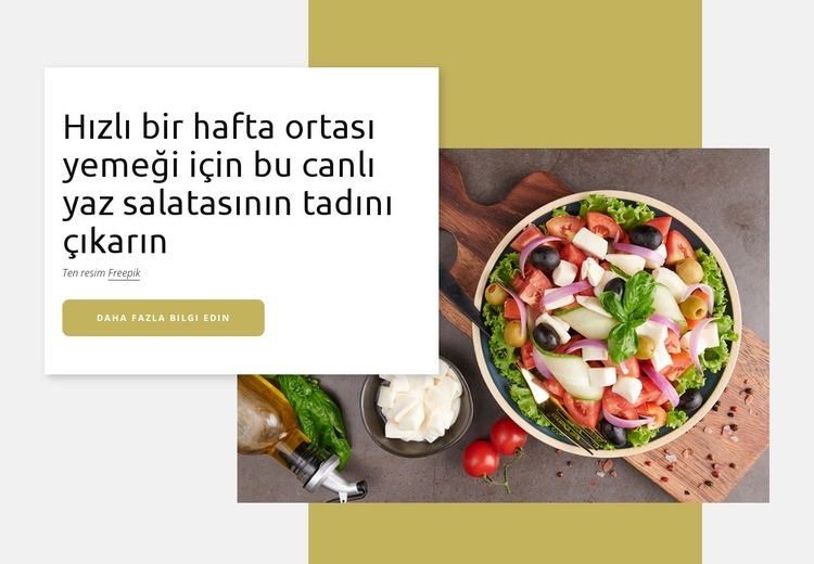 Canlı yaz salatası Açılış sayfası