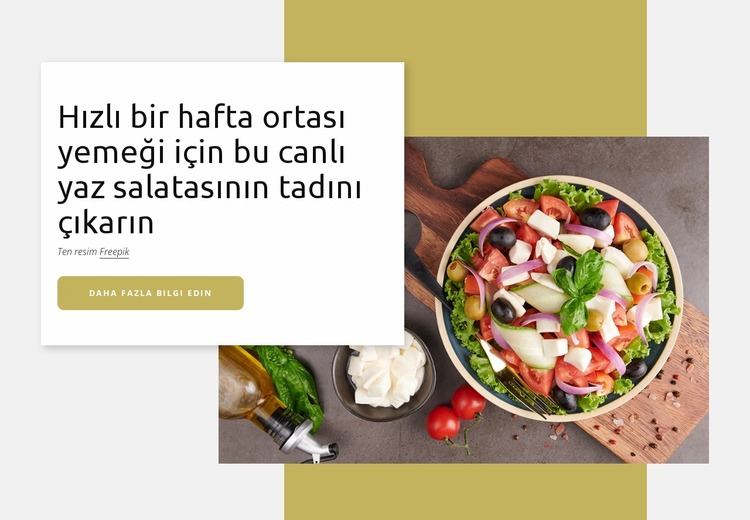 Canlı yaz salatası Joomla Şablonu