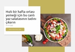 Canlı Yaz Salatası Için Ücretsiz Tasarım Şablonu