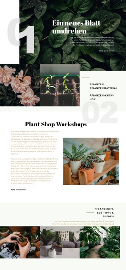 Pflanzenladen HTML-Vorlage