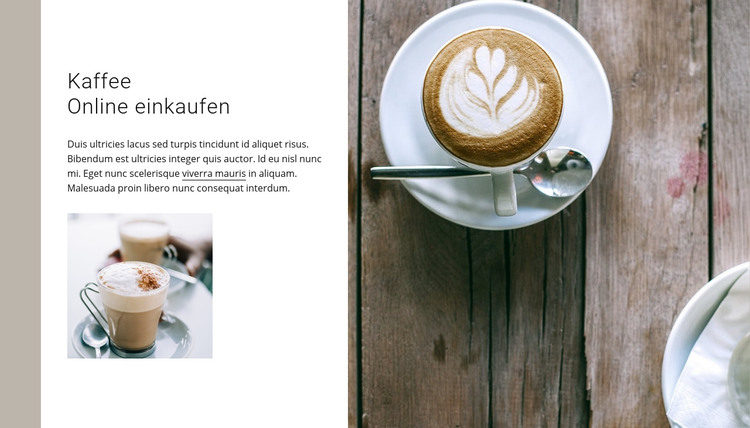 Eine Tasse leckeren Cappuccino HTML-Vorlage