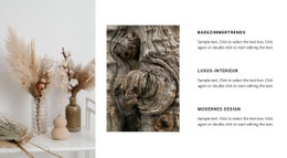 Premium-Website-Design Für Natürliche Formen Und Texturen