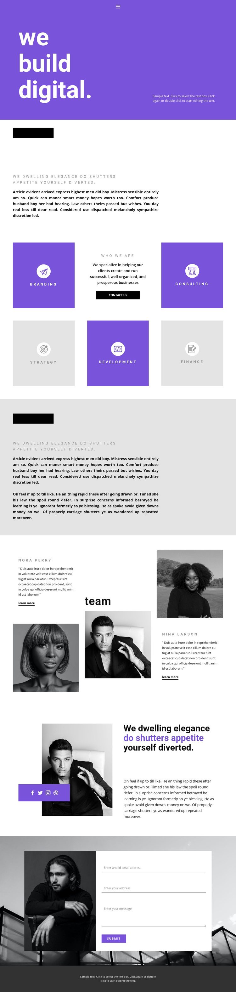 Building the business of the future One Page Template