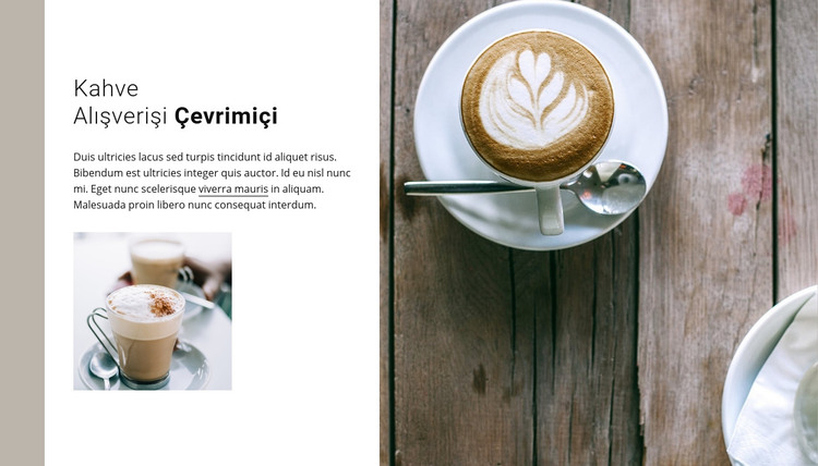Bir fincan lezzetli cappuccino HTML Şablonu