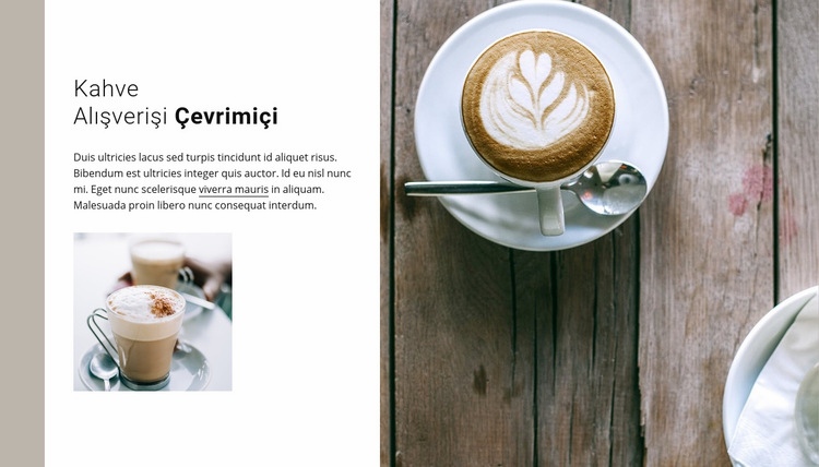 Bir fincan lezzetli cappuccino HTML5 Şablonu