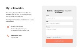 Kontaktujte Nás Blok S Ikonami