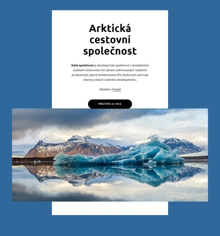 Arktická cestovní společnost Šablona webové stránky