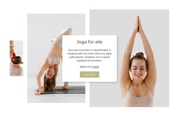 Body-Positive Yoga-Philosophie – Vorlage Für Website-Builder