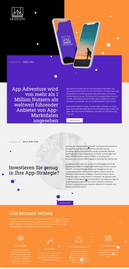 Reise-App - Responsive Website-Vorlagen