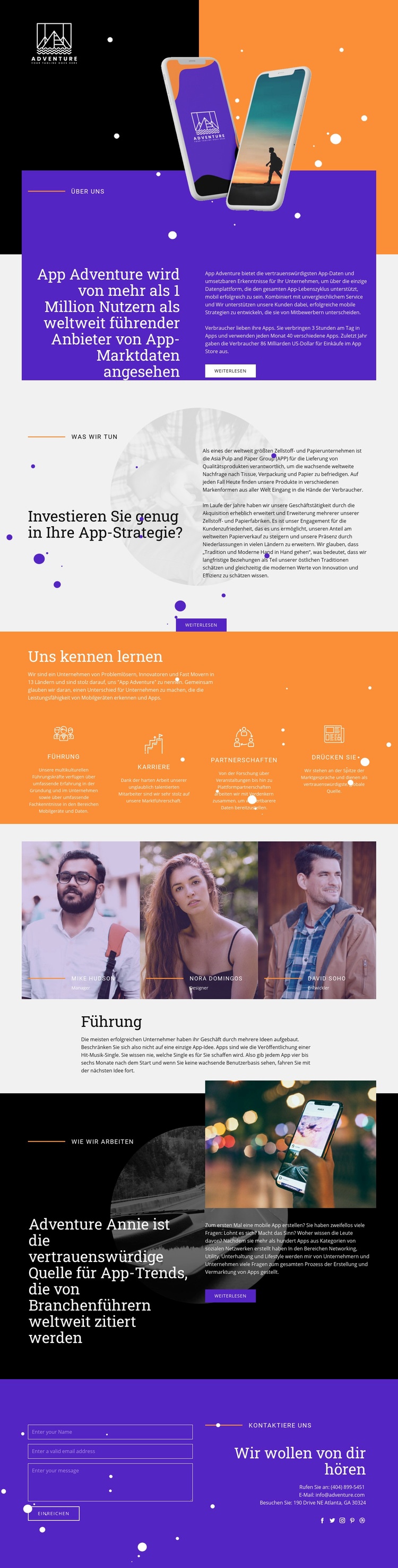 Reise-App Website Builder-Vorlagen