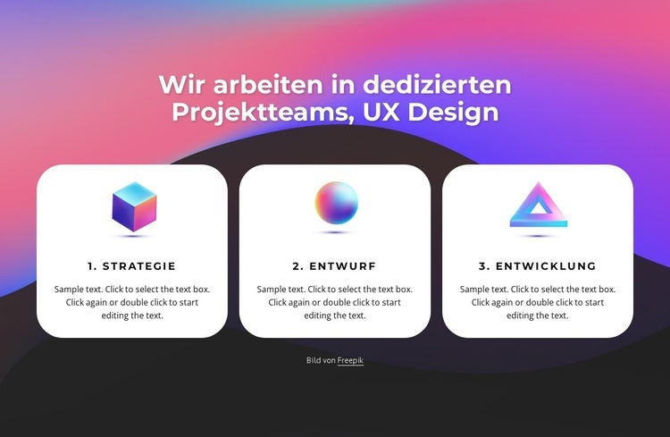 Wir helfen Kunden bei der Erstellung von Produkten Website design