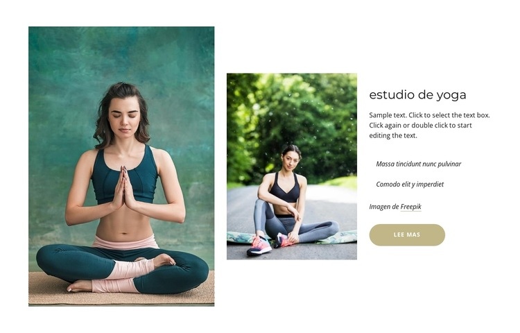 estudio de hatha yoga Diseño de páginas web