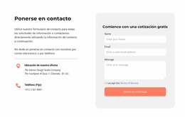 Contáctenos Bloque Con Iconos - Mejor Plantilla Joomla