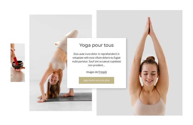 Philosophie du yoga positive pour le corps Modèle CSS