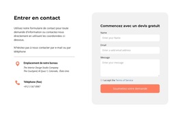 Contactez-Nous Bloc Avec Des Icônes - Thème WordPress Professionnel Personnalisable