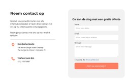 Neem Contact Met Ons Op Blok Met Pictogrammen Open Source-Sjabloon
