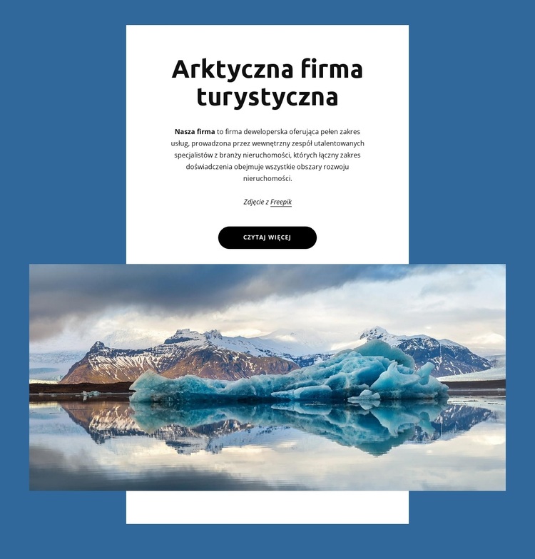 Arktyczna firma turystyczna Motyw WordPress