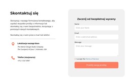 Skontaktuj Się Z Nami Blok Z Ikonami - Szablon Kreatora Stron Internetowych