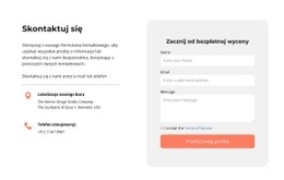 Skontaktuj Się Z Nami Blok Z Ikonami - Inspiracja Szablonem HTML5