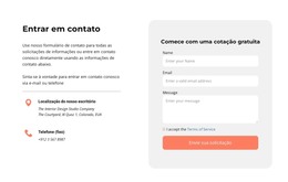 Contacte-Nos Bloco Com Ícones