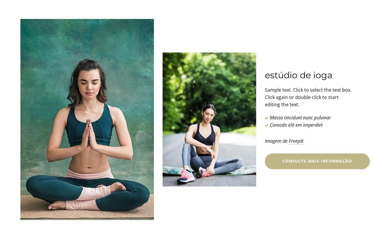 Estúdio Hatha Yoga Modelo de site