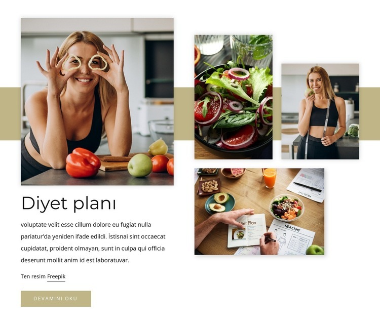Hamilelik için diyet planı Web sitesi tasarımı