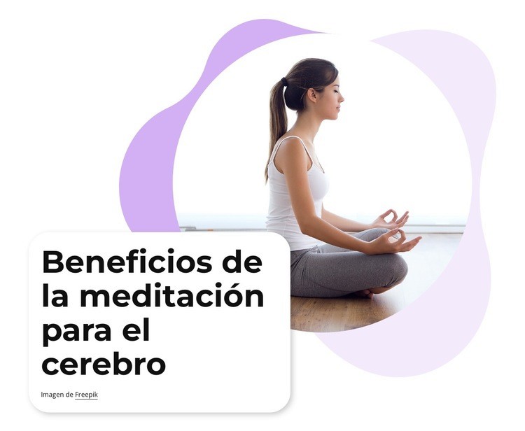 Beneficios de la meditación para el cerebro Plantillas de creación de sitios web