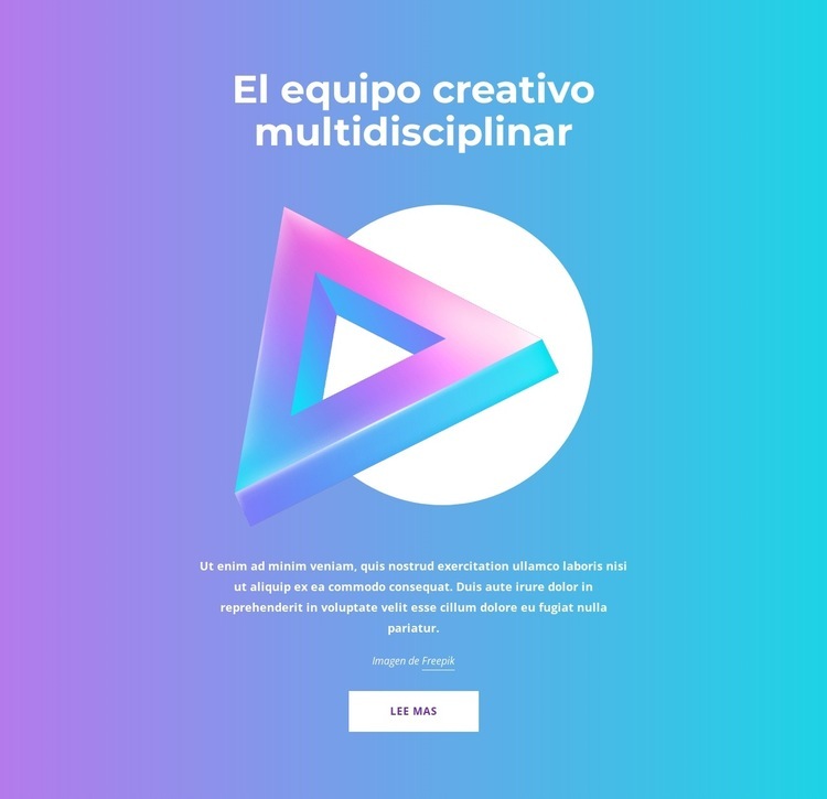 El equipo creativo multidisciplinar Diseño de páginas web