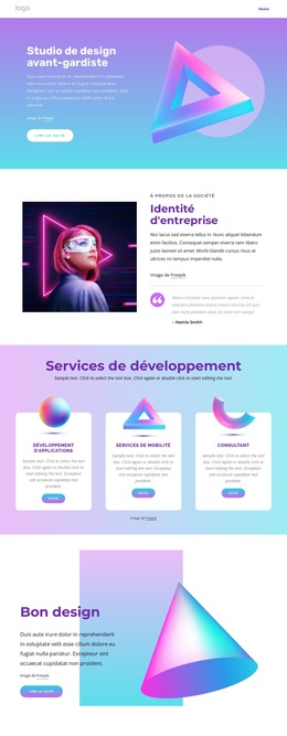 La Meilleure Agence De Design UI UX : Modèle De Site Web Simple
