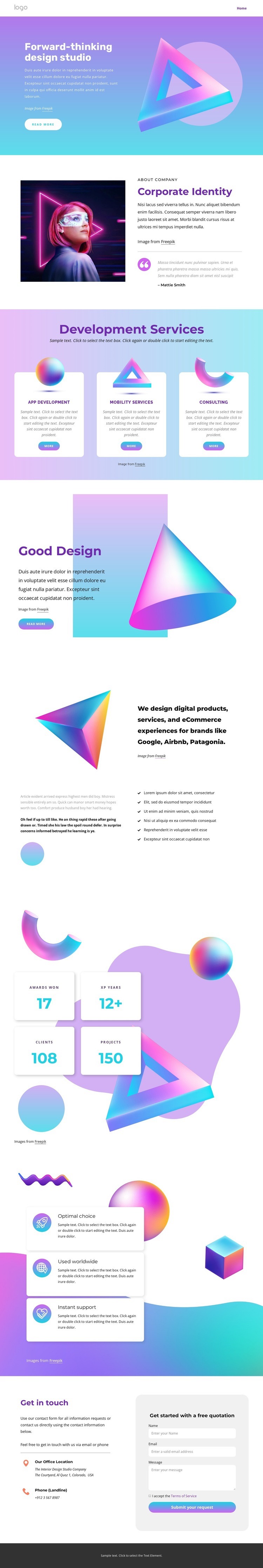 The best UI UX design agency Homepage Design