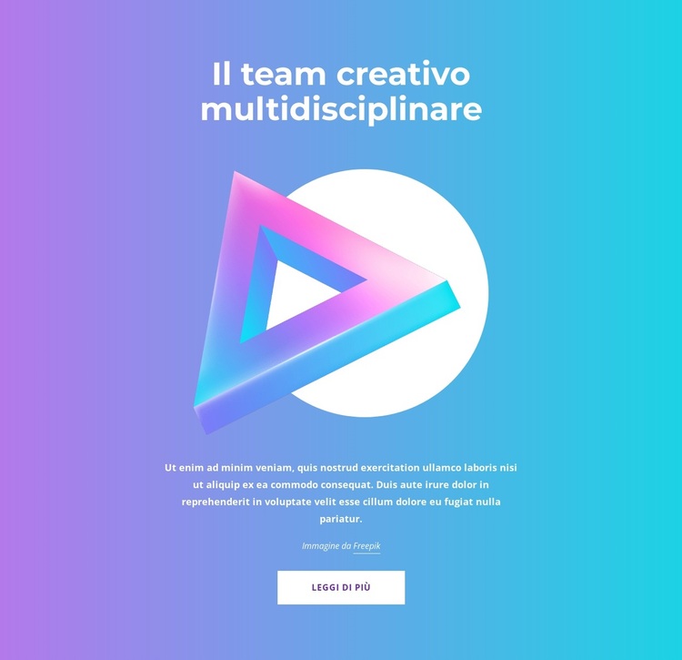 Il team creativo multidisciplinare Tema WordPress