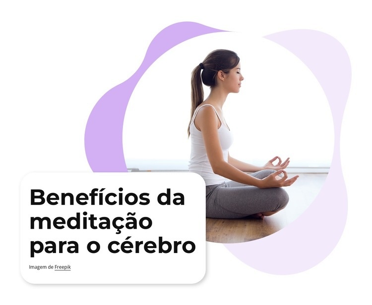 Benefícios da meditação para o cérebro Modelos de construtor de sites