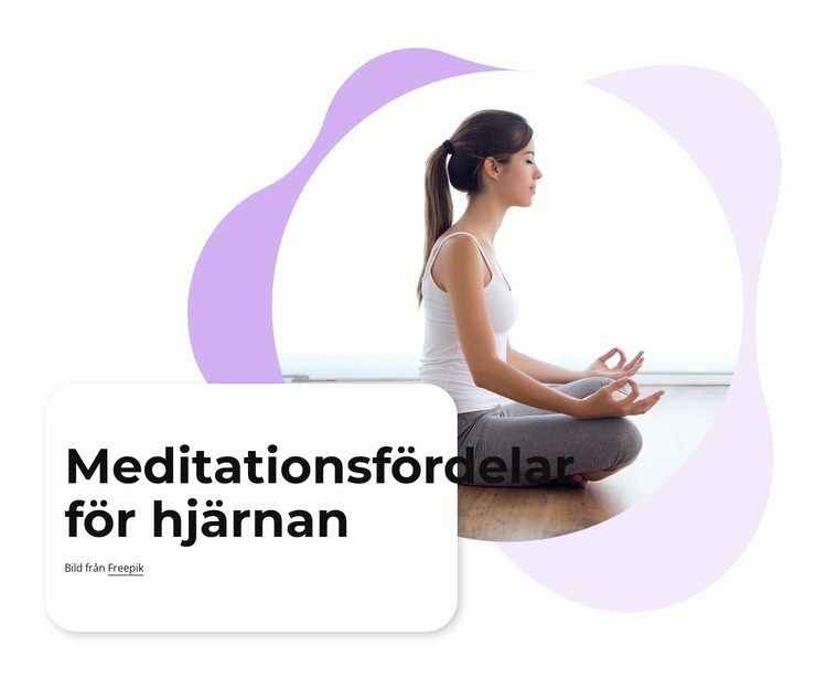 Meditationsfördelar för hjärnan Hemsidedesign