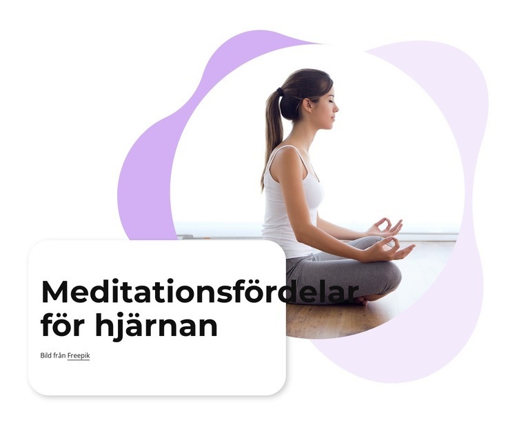 Meditationsfördelar för hjärnan Webbplats mall