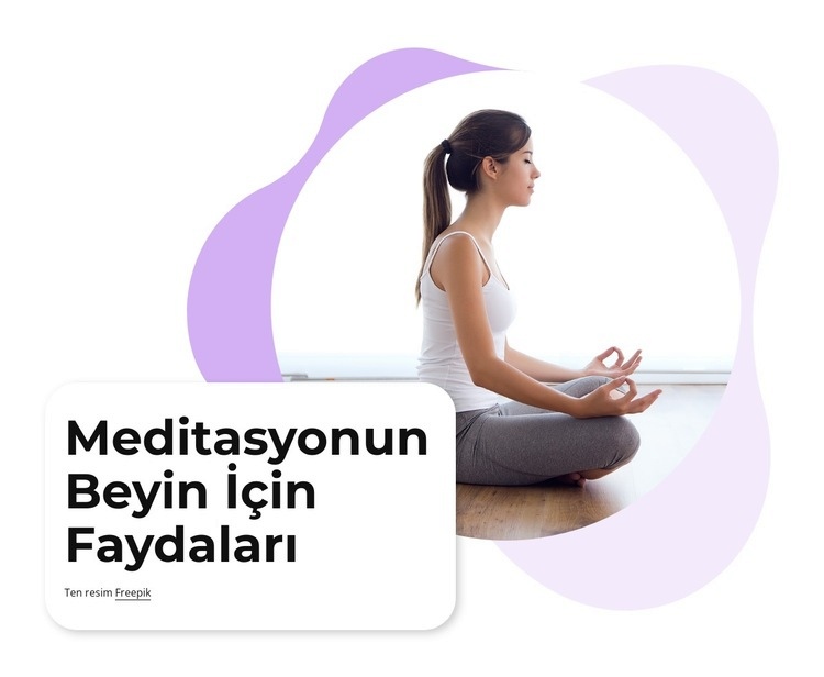 Meditasyonun beyne faydaları Web sitesi tasarımı