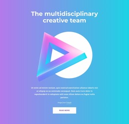 The Multidisciplinary Creative Team - Web Mockup