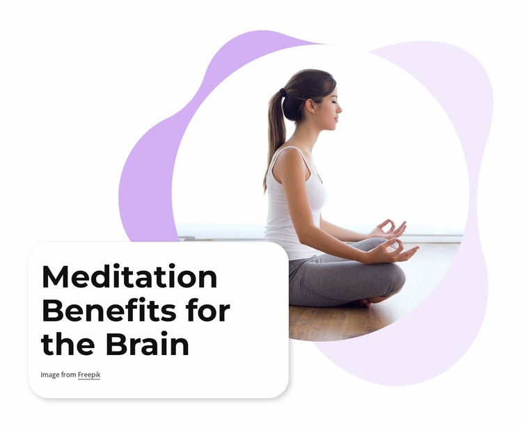 Meditation benefits for the brain Website Mockup
