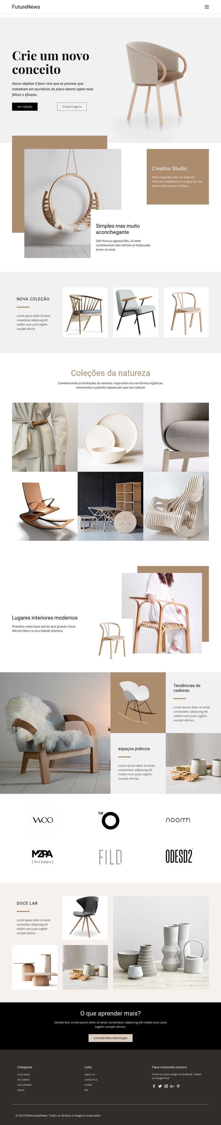 Interior moderno Landing Page