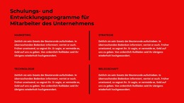 CSS-Vorlage Für Vier Texte Und Ein Titel