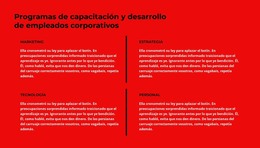 Plantilla CSS Para Cuatro Textos Y Un Título.