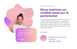 Bloc De Contact Avec Icônes Sociales Modèle