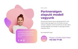 Kapcsolati Blokk Közösségi Ikonokkal – Reszponzív WordPress Téma