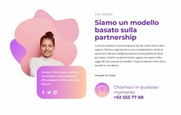 Progettazione Di Siti Web Premium Per Blocco Contatti Con Icone Social