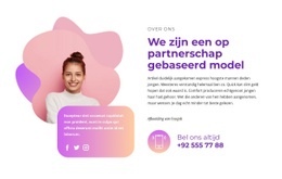 Contactblok Met Sociale Pictogrammen - HTML5 Website Builder