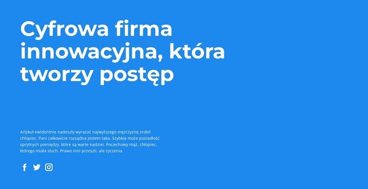 Postęp prac Kreator witryn internetowych HTML