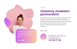 Projekt Strony Premium Dla Blok Kontaktowy Z Ikonami Społecznościowymi