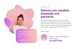 Bloco De Contato Com Ícones Sociais - Tema WordPress Responsivo