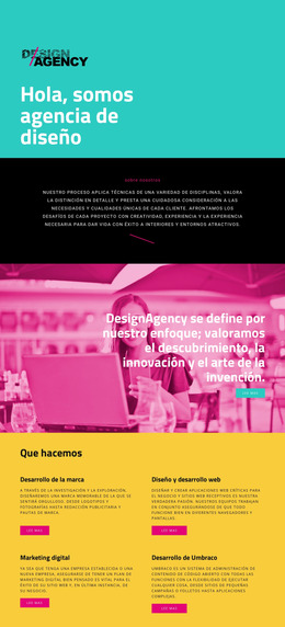 Hola Somos Agencia De Diseño: Plantilla De Sitio Web Joomla
